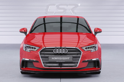 Spoiler pod přední nárazník CSR CUP pro Audi A3 8V sedan / Cabrio 2016-2020 - carbon look lesklý