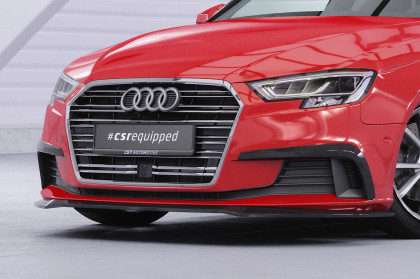 Spoiler pod přední nárazník CSR CUP pro Audi A3 8V sedan / Cabrio 2016-2020 - černý lesklý