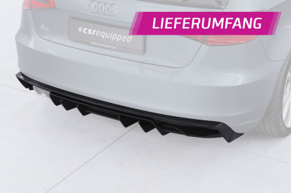 Spoiler pod zadní nárazník, difuzor CSR pro Audi A3 8V 2012-2016 - černý lesklý