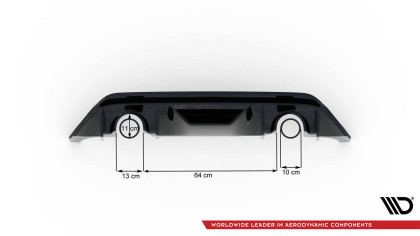 Zadní difuzor V.3 Ford Fiesta ST Mk8 černý lesklý plast