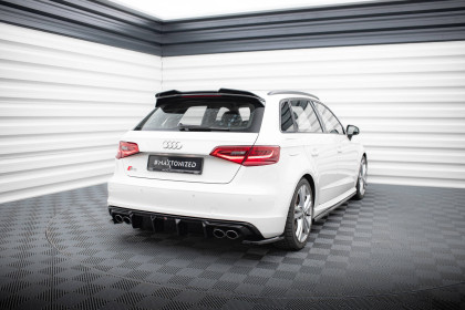 Splittery zadní boční Audi S3 Sportback 8V černý lesklý plast