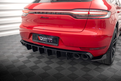 Zadní difuzor Porsche Macan GTS / Sport Design Mk1 Facelift černý lesklý plast