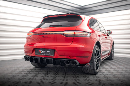 Zadní difuzor Porsche Macan GTS / Sport Design Mk1 Facelift černý lesklý plast