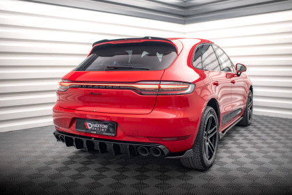 Splittery zadní boční V.2 Porsche Macan GTS / Sport Design Mk1 Facelift černý lesklý plast