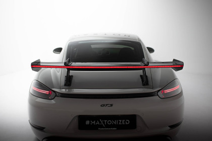 Zadní spoiler křídlo + LED V.1 Porsche 718 Cayman 982c carbon - horní úchycení