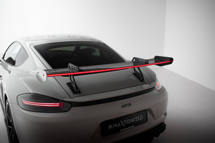 Zadní spoiler křídlo + LED V.1 Porsche 718 Cayman 982c carbon - horní úchycení