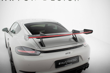 Zadní spoiler křídlo + LED V.1 Porsche 718 Cayman 982c carbon - horní úchycení