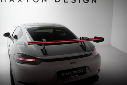 Zadní spoiler křídlo + LED V.2 Porsche 718 Cayman 982c carbon - horní úchycení