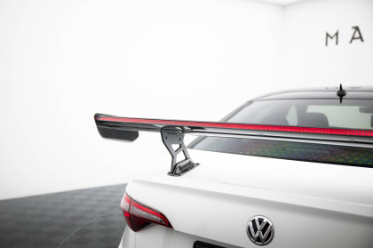 Zadní spoiler křídlo + LED Volkswagen Jetta GLI Mk7 carbon - horní úchycení