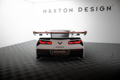 Zadní spoiler křídlo + LED Chevrolet Corvette Stingray / Grand Sport C7 carbon - horní úchycení