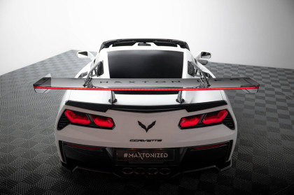 Zadní spoiler křídlo + LED Chevrolet Corvette Stingray / Grand Sport C7 carbon - horní úchycení