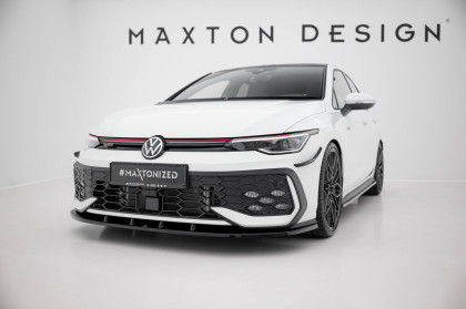 Spojler pod nárazník lipa V.1 Volkswagen Golf GTI / GTE / R-Line Mk8 Facelift černý lesklý plast