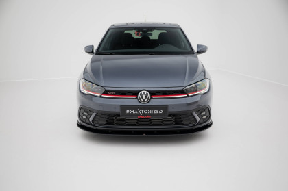 Street pro spojler pod nárazník lipa Volkswagen Polo GTI Mk6 Facelift černý