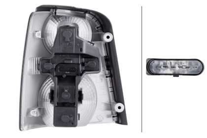 Zadní světlo VW Touran 03- Hella tmavé - pravé