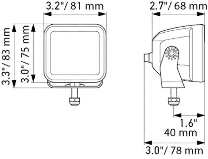 Sada LED pracovních světel Hella 40W 12/24V 2ks