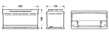 AKUMULATOR EXIDE PREMIUM P+ 100AH/900A