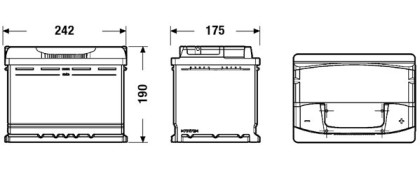 Akumulátor EXIDE PREMIUM P+ 64AH/640A