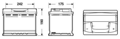 Akumulátor EXIDE EXCELL P+ 62AH/540A