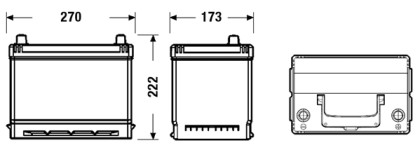 Akumulátor EXIDE P+ 70AH/540