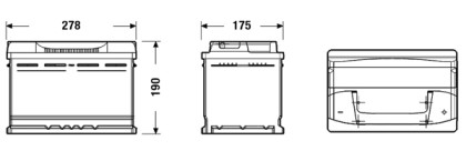 Akumulátor EXIDE EXCELL P+ 74AH/680A