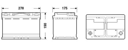 Akumulátor EXIDE 70AH 760A AGM