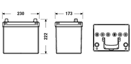 Akumulátor EXIDE 60AH 520A P+