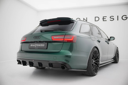 Splittery zadní boční V.3 Audi A6 S-line Avant C7 černý lesklý plast