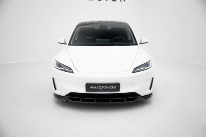 Spojler pod nárazník lipa V.2 Tesla Model 3 Performance Mk1 Facelift černý lesklý plast