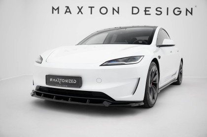 Spojler pod nárazník lipa V.2 Tesla Model 3 Performance Mk1 Facelift černý lesklý plast