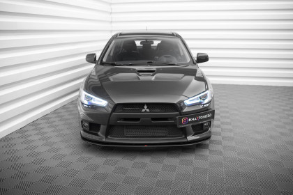 Street pro spojler pod nárazník lipa Mitsubishi Lancer EVO X černo červený