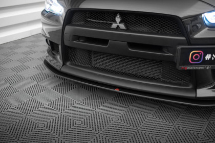 Street pro spojler pod nárazník lipa Mitsubishi Lancer EVO X černo červený