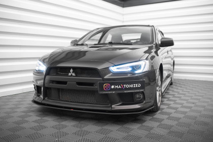 Street pro spojler pod nárazník lipa Mitsubishi Lancer EVO X černo červený