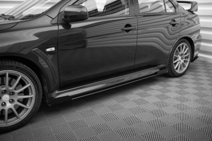 Prahové lišty Street pro + flaps Mitsubishi Lancer EVO X černé