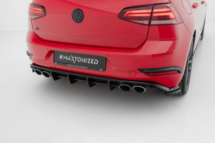 Spoiler zadního nárazniku Volkswagen Golf R Hatchback R Mk7 Facelift černý lesklý plast