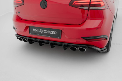 Spoiler zadního nárazniku Volkswagen Golf R Hatchback R Mk7 Facelift černý lesklý plast