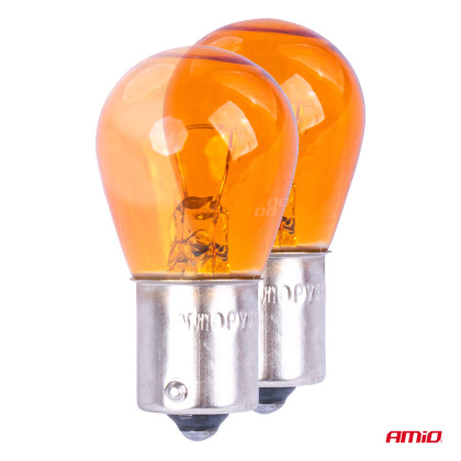 Halogenové žárovky PY21W BA15S 12V AMBER 2ks blister