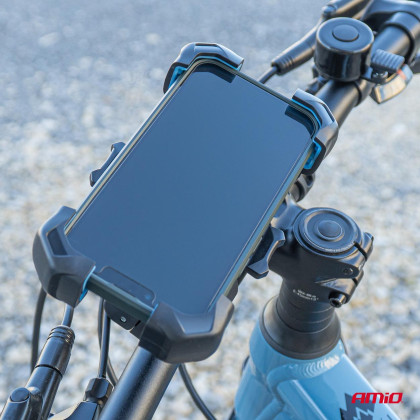 Držák telefonu na motocykly otočný o 360° AMiO-04146