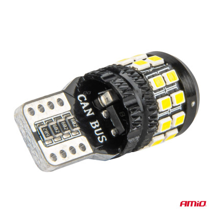 LED žárovky CANBUS T10 W5W 27SMD 2016 White 12V/24V AMIO-04258