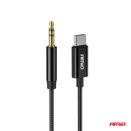 Kabel USB-C na TYP AUX Mini Jack 3,5mm 1m AMiO-04294