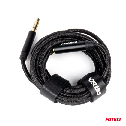 Prodlužovací kabel AUX Mini Jack 3,5 mm samec na 3,5 mm samice 2 m AMiO-04296