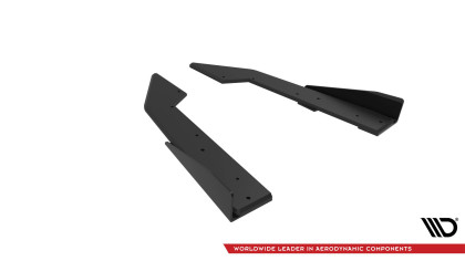 Splittery zadní boční Street Pro + flaps Ford Mustang GT Mk7 černo červené