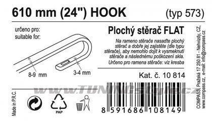 Stěrač FLAT BULK (HOOK) 24"/610mm