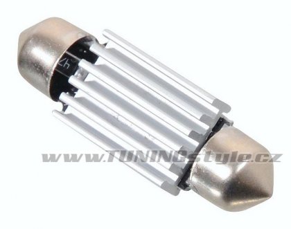 Žárovka 6 SMD LED 12V suf. SV8.5 38mm s rezistorem CAN-BUS modrá