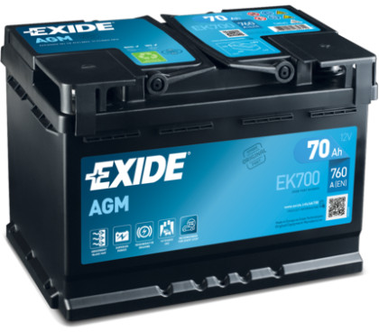 Akumulátor EXIDE 70AH 760A AGM