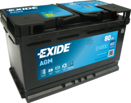 Akumulátor EXIDE 80AH 800A AGM