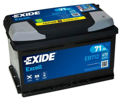 Akumulátor EXIDE EXCELL P+ 71AH/670A