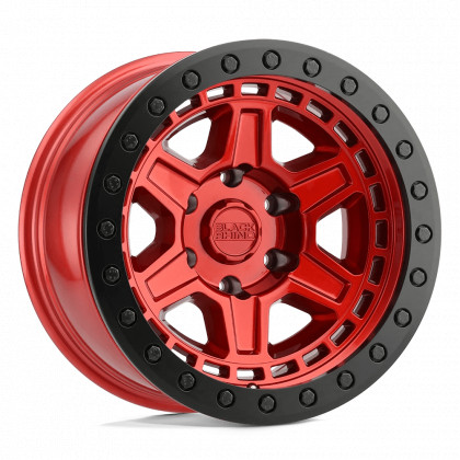 Alloy wheel Candy RED W/ Black Ring & Bolts Reno Black Rhino