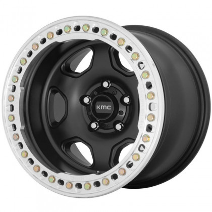 Alloy wheel KM233 Hex Satin Black Beadlock KMC