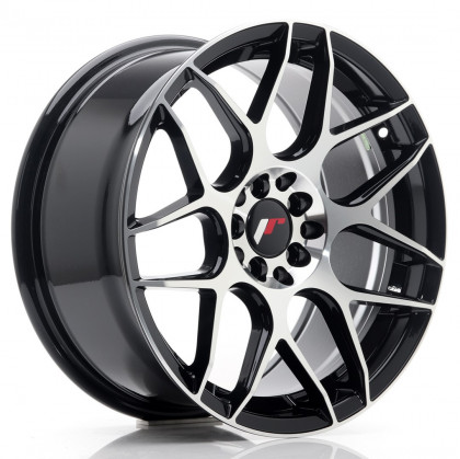 JR Wheels JR18 17x8 ET35 5x100/114 Black Machined Face