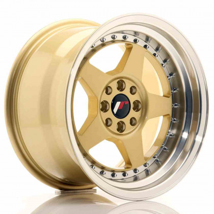 JR Wheels JR6 16x9 ET20 4x100/108 Gold w/Machined Lip